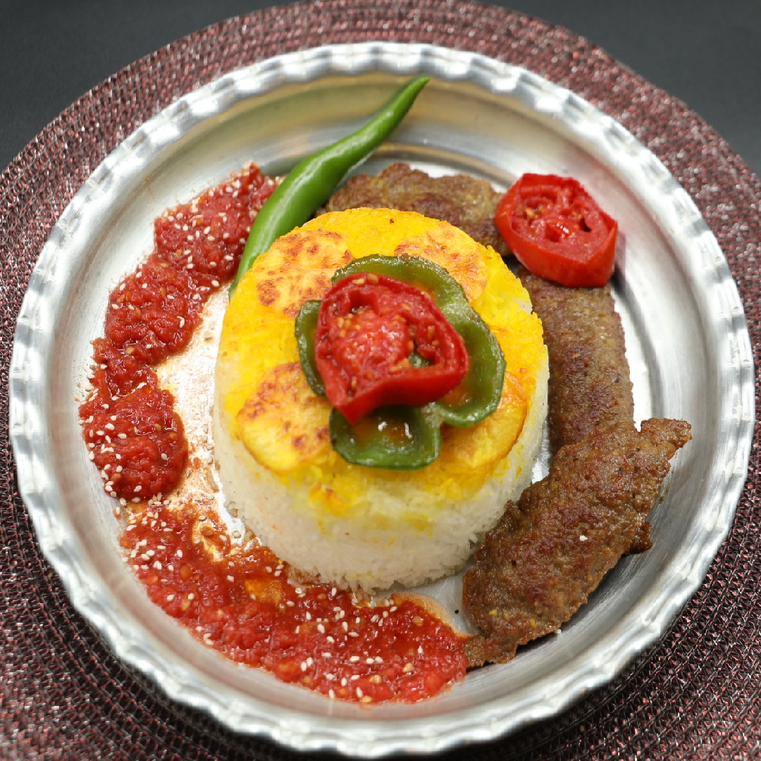چلو کباب تابه ای