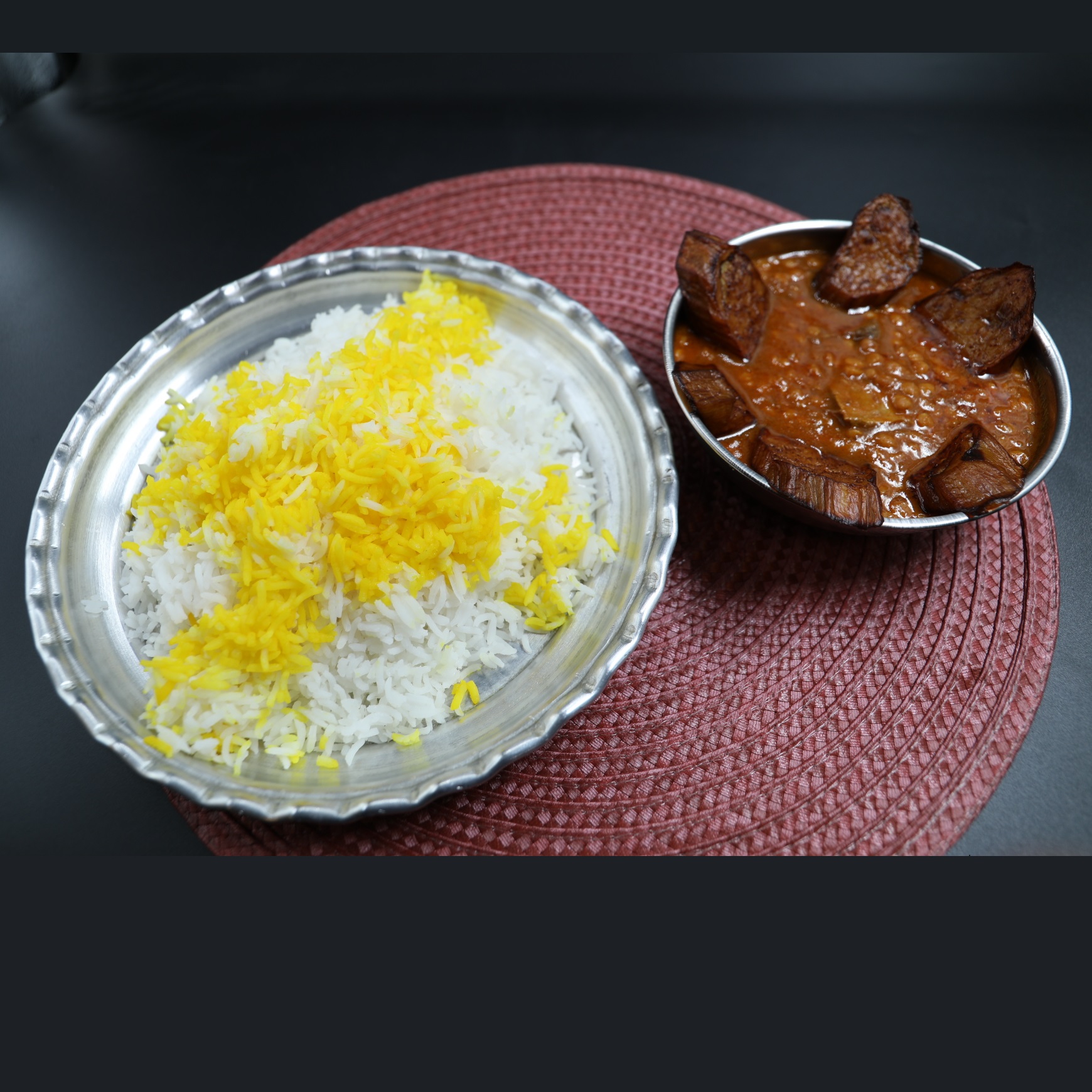 چلو قیمه بادمجان