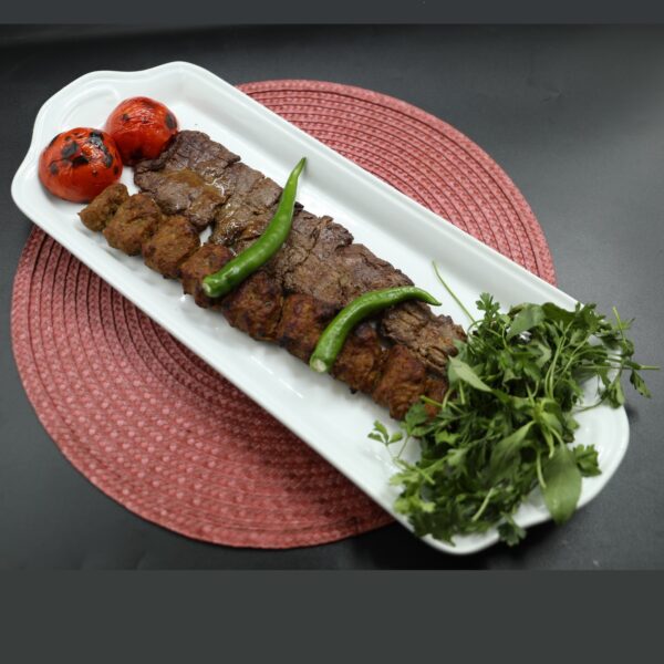 سلطانی( یک سیخ کوبیده یک سیخ برگ )